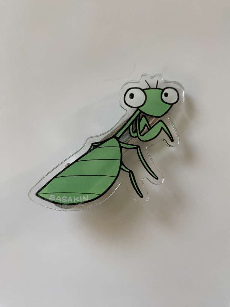 ハラビロカマキリヘアピン(アクリルクリア)