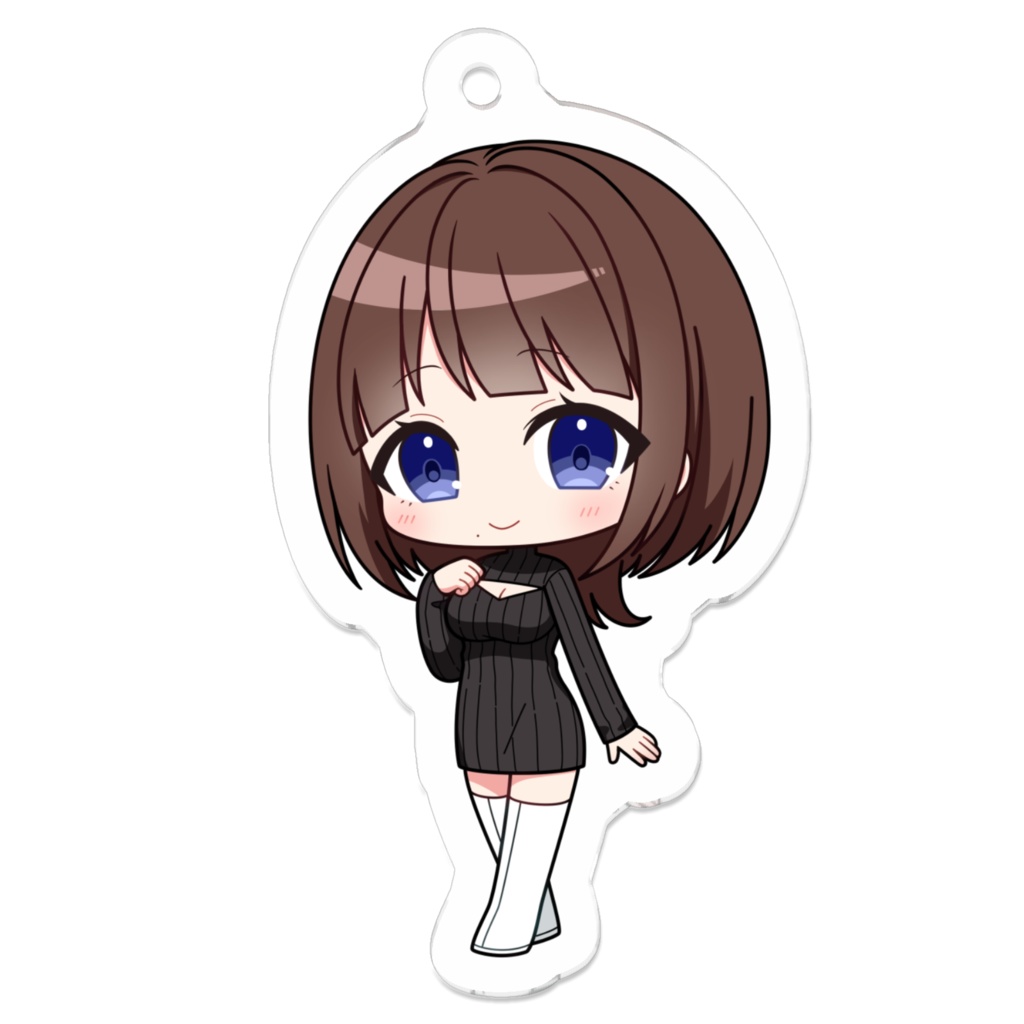 すみれ　アクリルキーホルダー - 50 x 50 (mm)