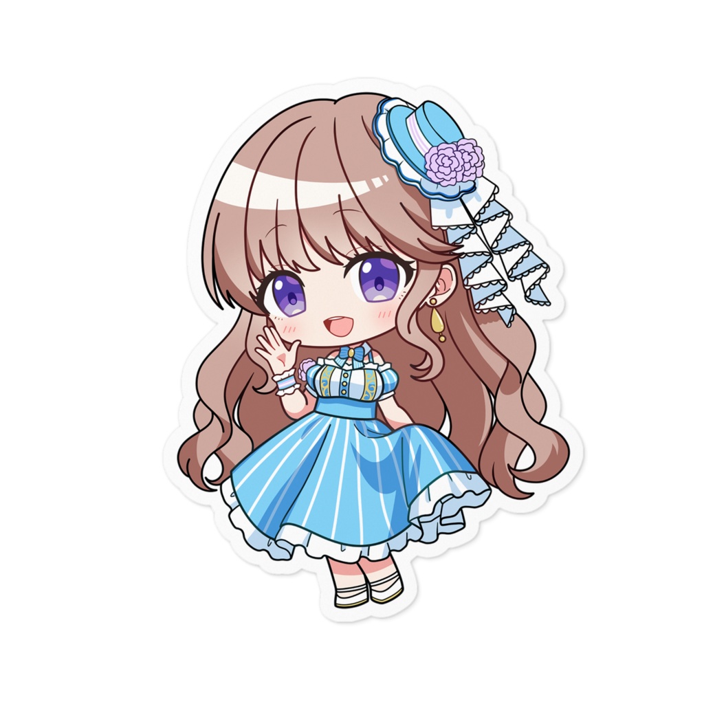 葉月こゆ　ステッカー100 x 100 (mm)