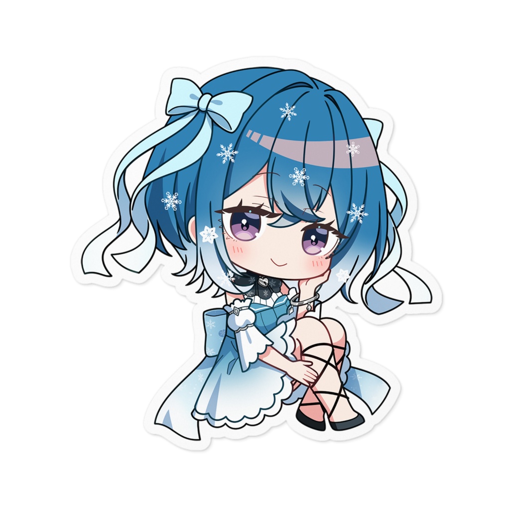 潮汐みぞれ　ステッカー100 x 100 (mm)