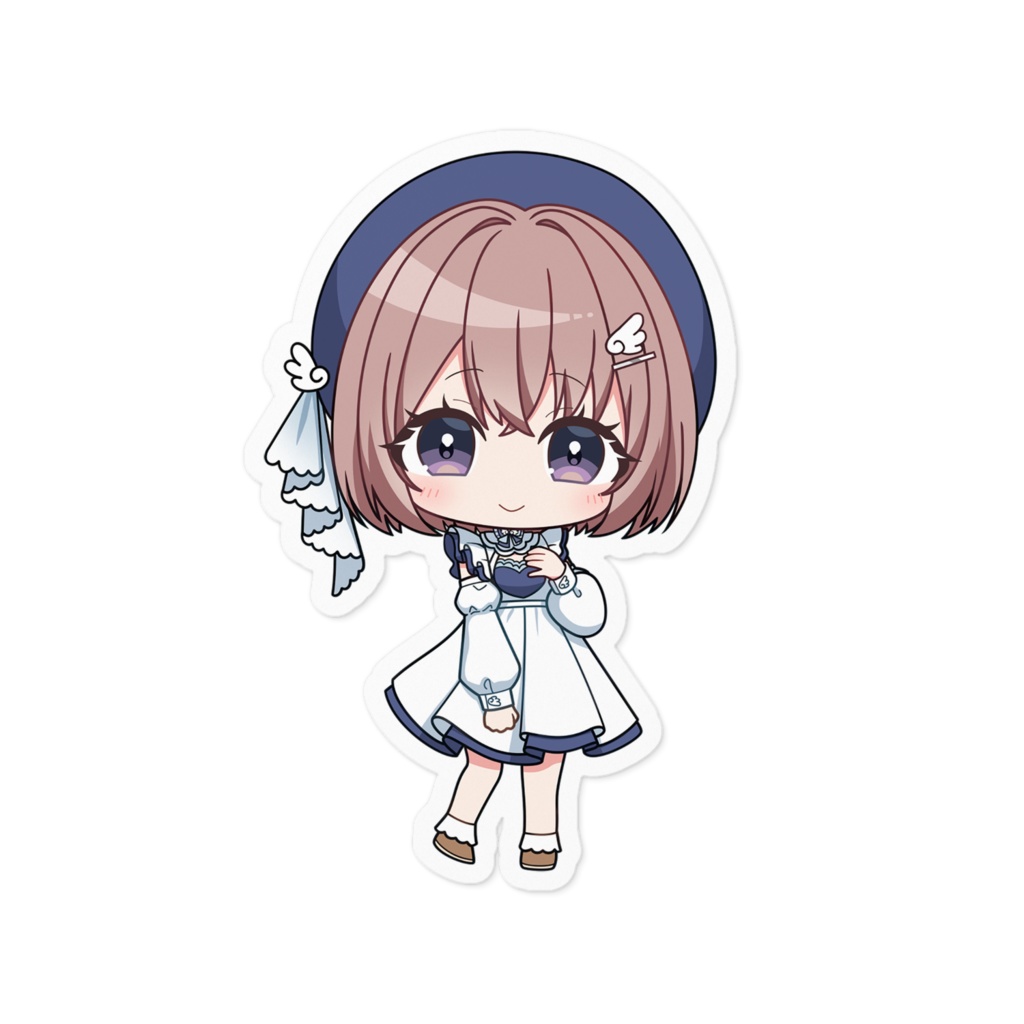 渡瀬こむぎ　ステッカー100 x 100 (mm)