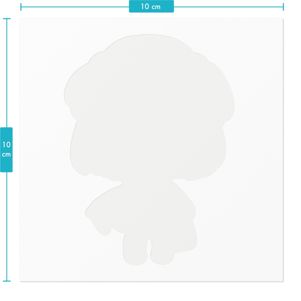 雲母いおり ステッカー100 x 100 (mm)
