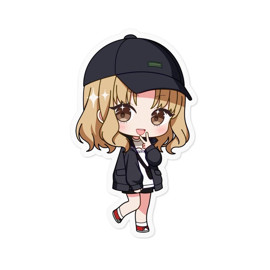 小町さお　ステッカー100 x 100 (mm)