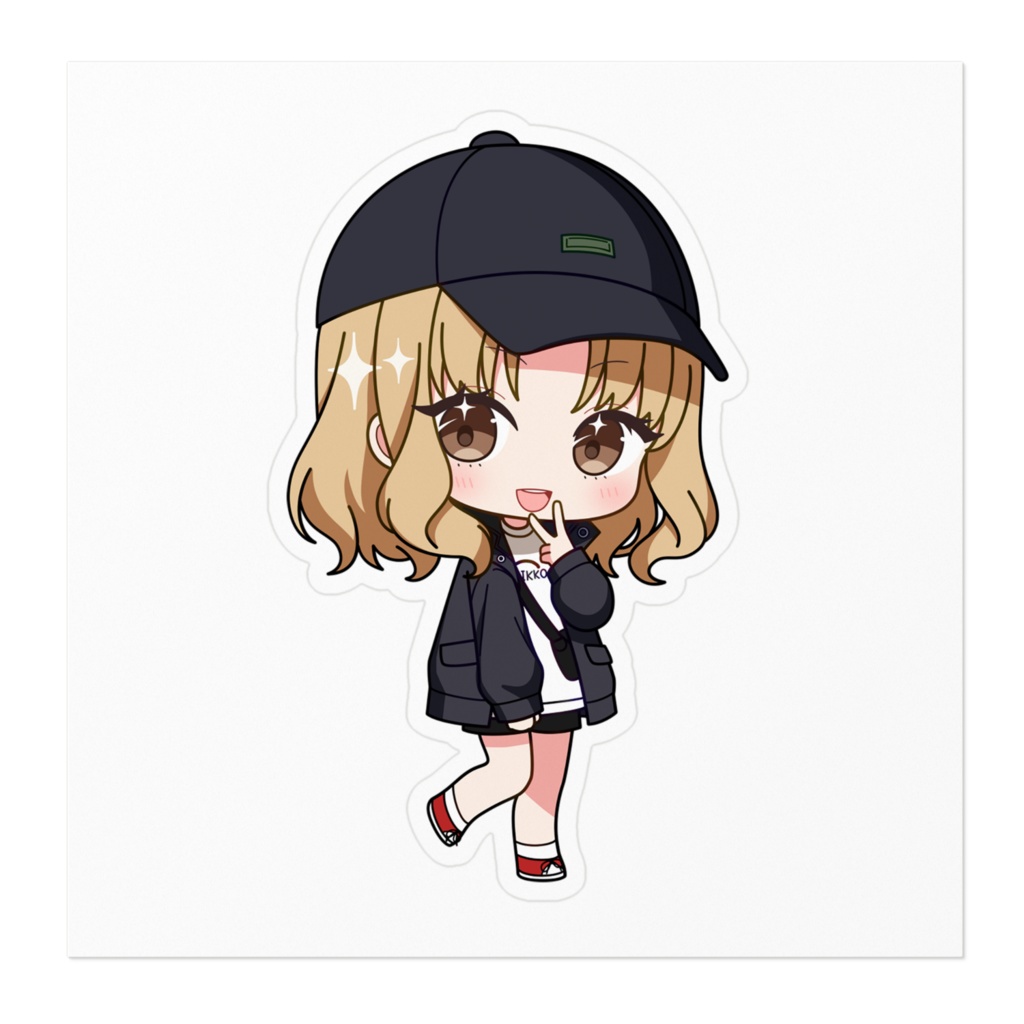 小町さお ステッカー100 x 100 (mm)