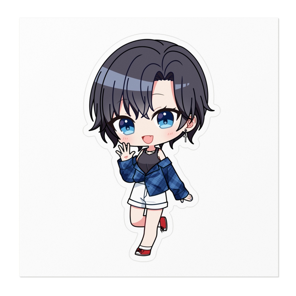 城井ルカ ステッカー100 x 100 (mm)