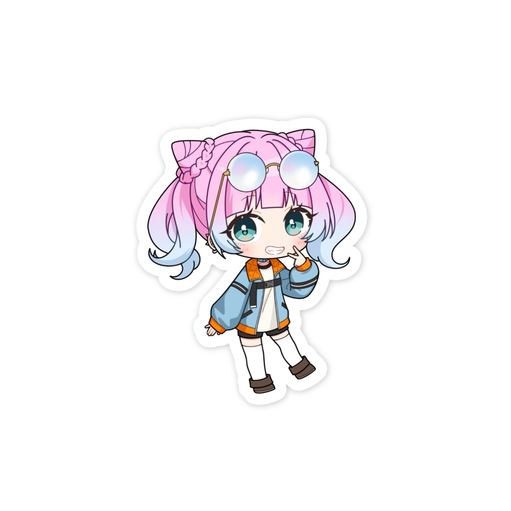 紺野きつねこ スマホステッカー