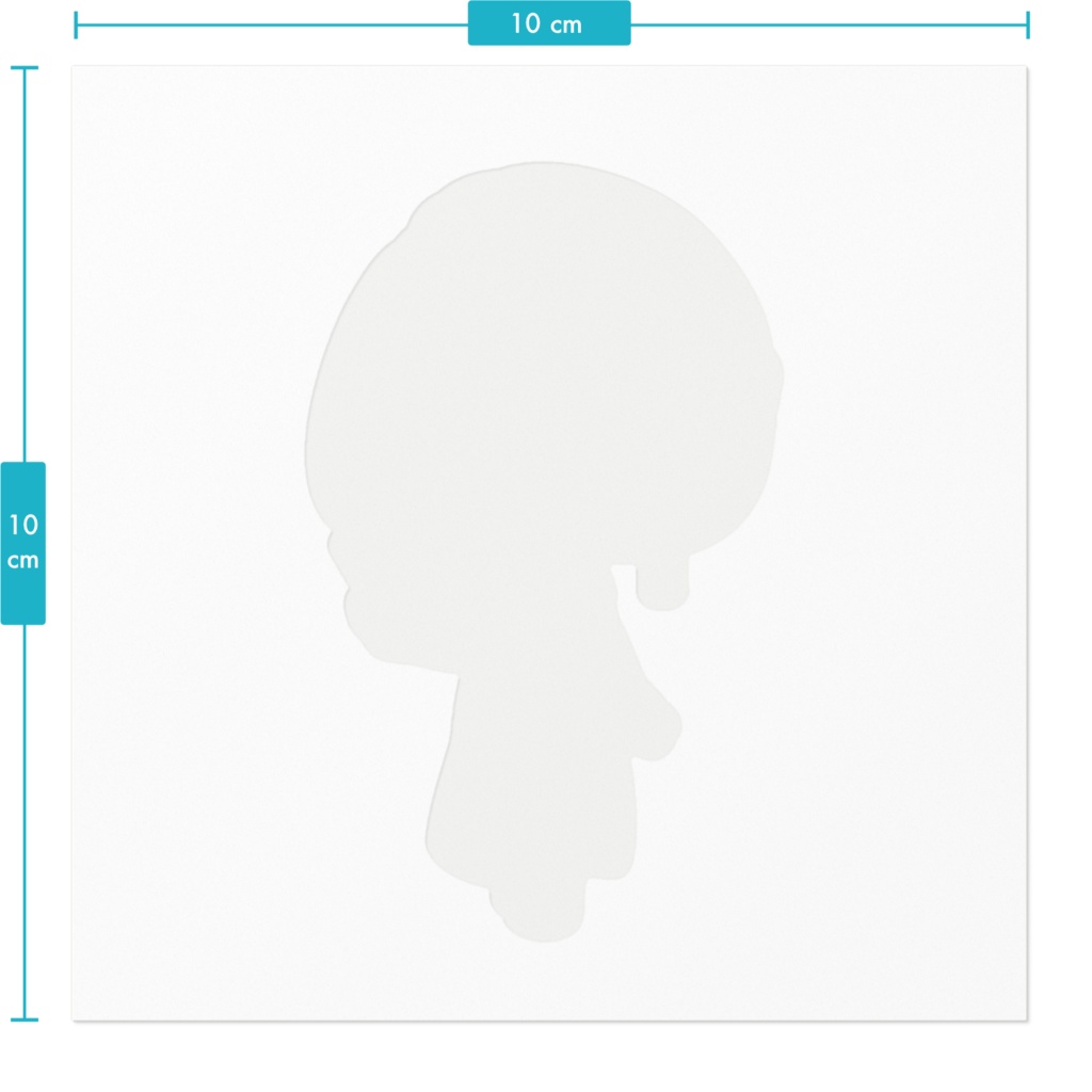 夜雲はなび ステッカー - 100 x 100 (mm)