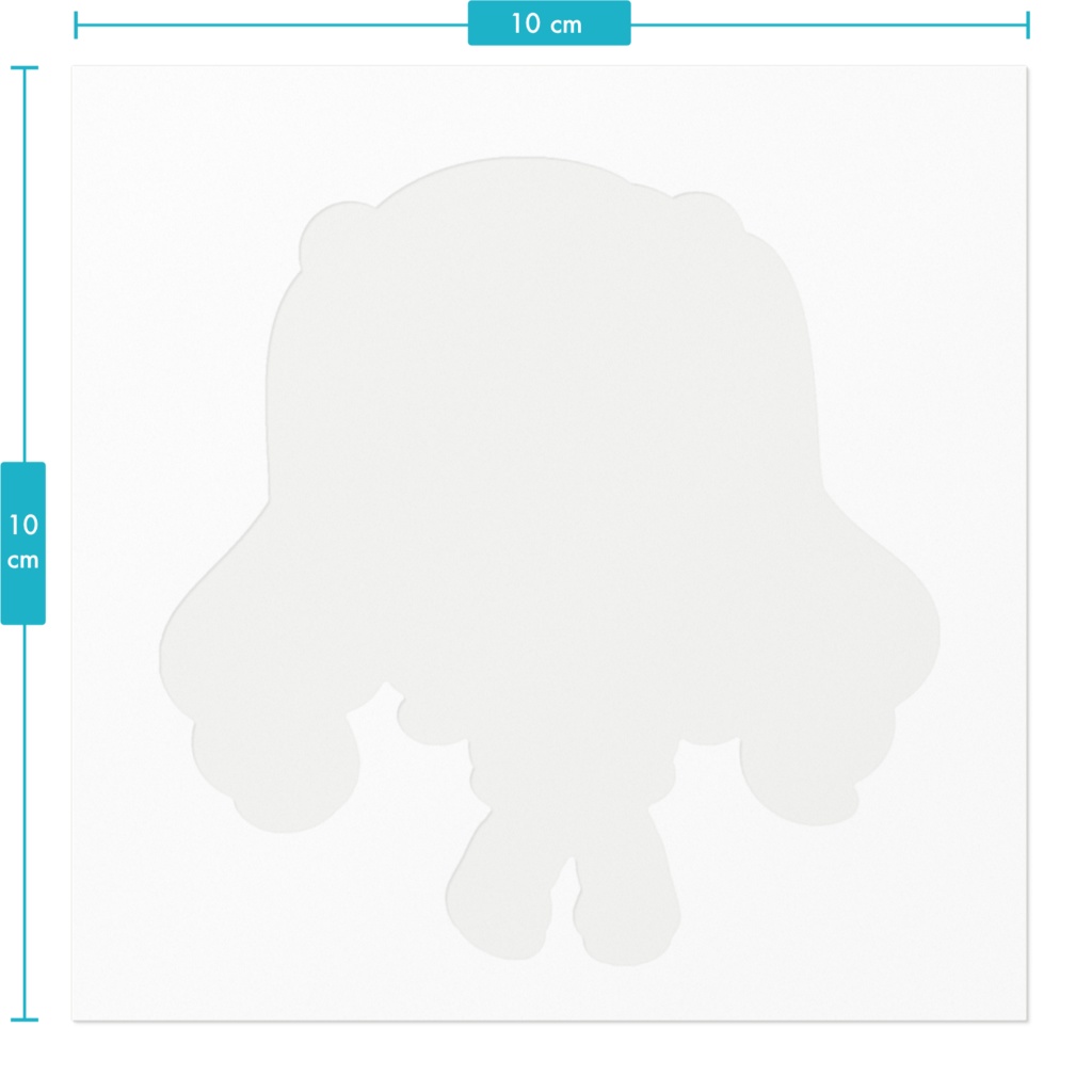猫飴みるく ステッカー - 100 x 100 (mm)
