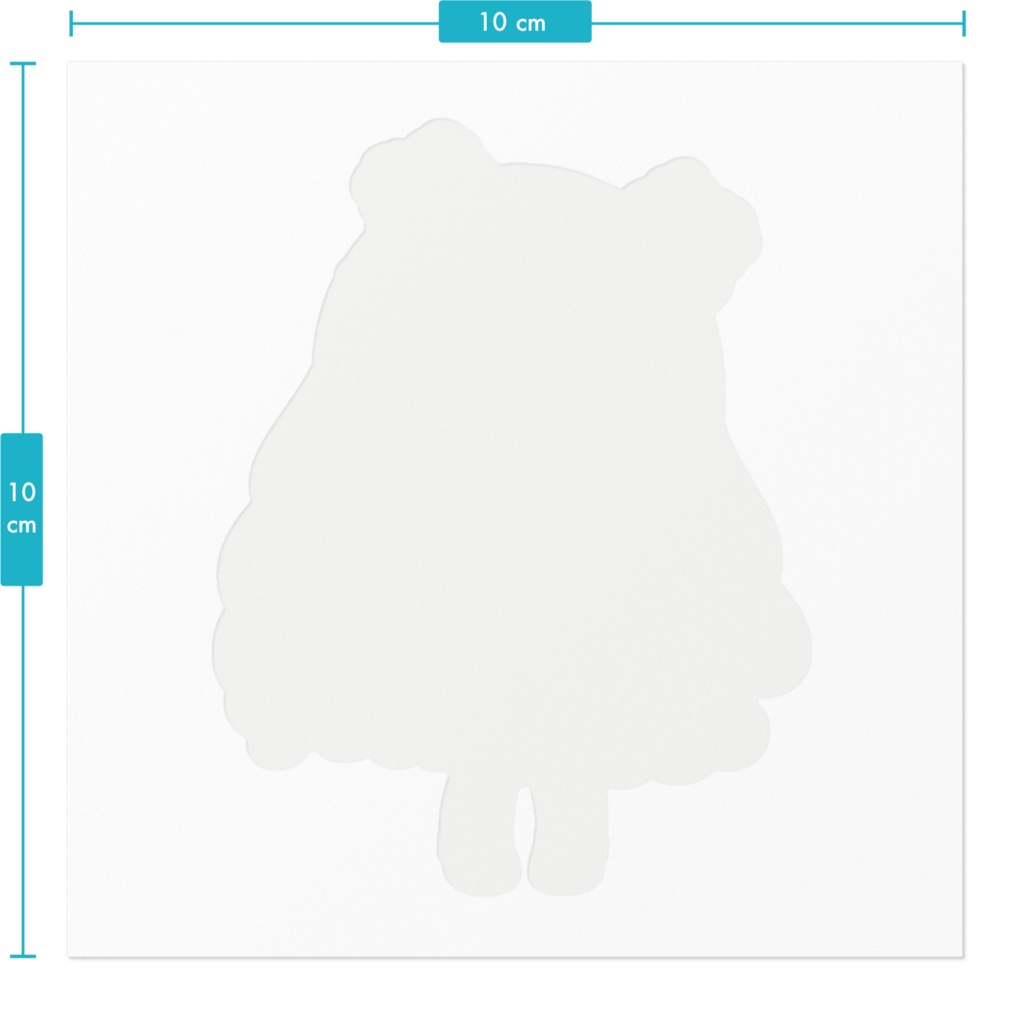 雨恋うる ステッカー - 100 x 100 (mm)