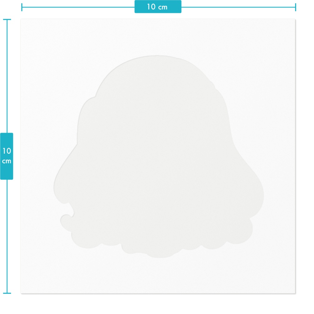 ふわもちきなこ ステッカー - 100 x 100 (mm)