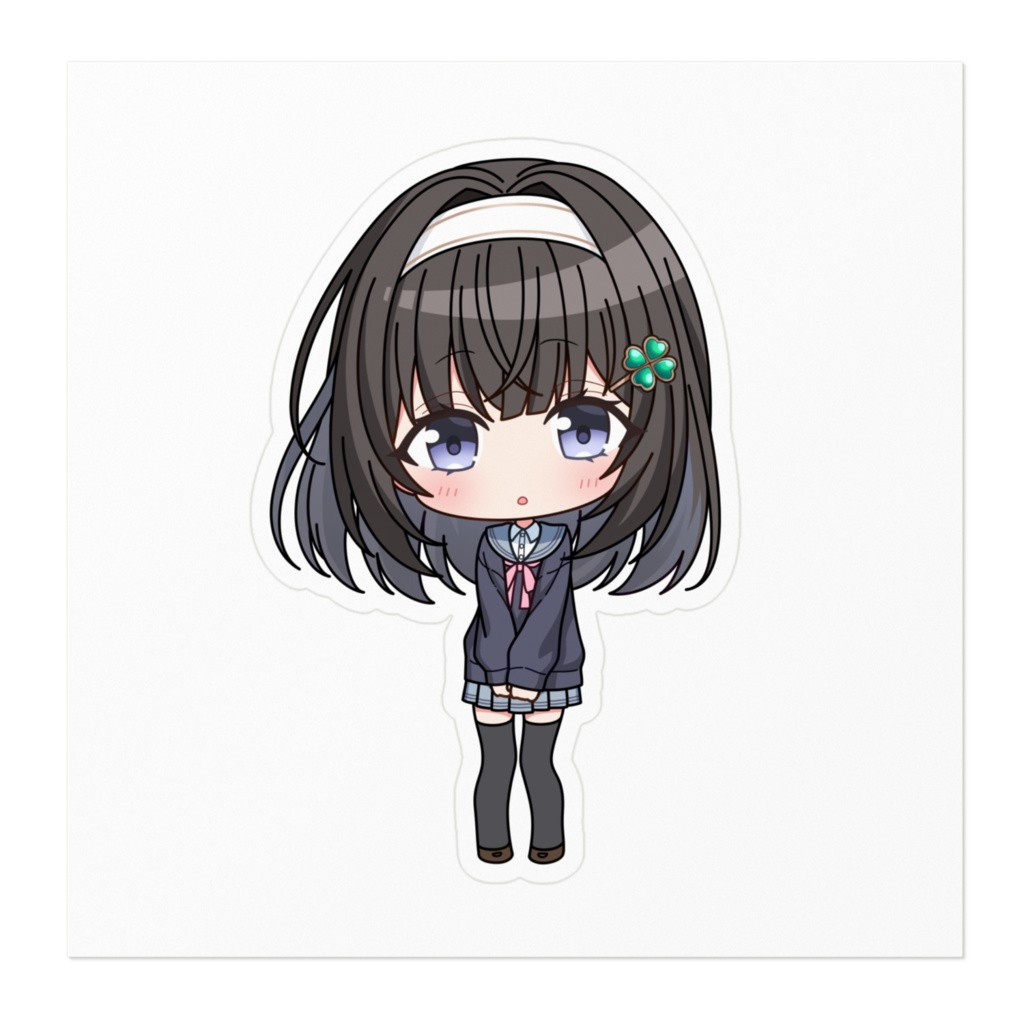 花園りり ステッカー - 100 x 100 (mm)