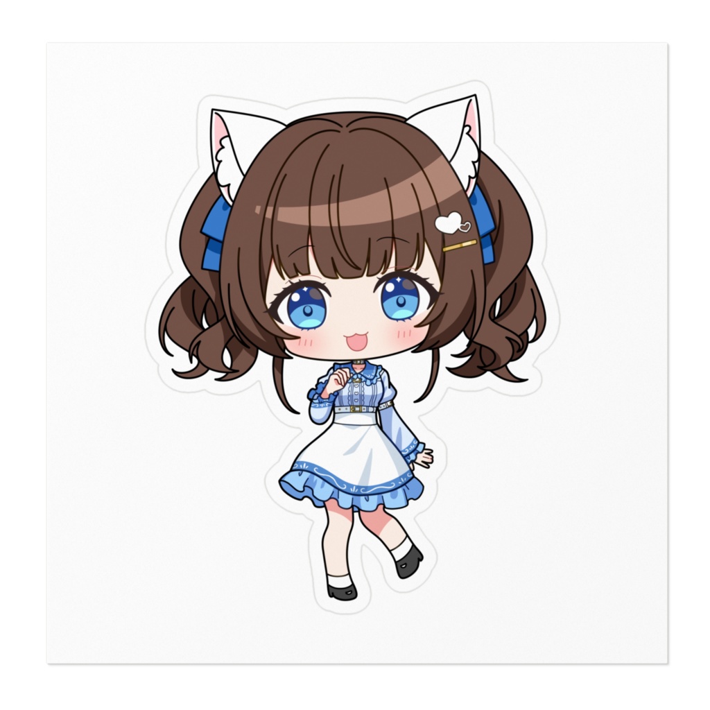 白玉とあ ステッカー - 100 x 100 (mm)