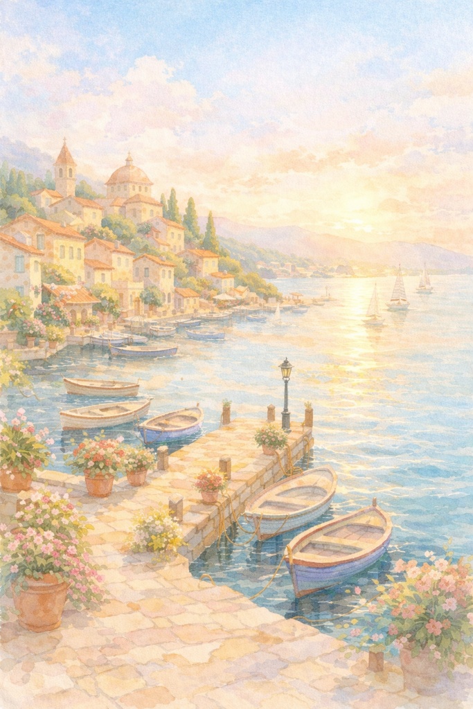 童話風・やさしい風景イラスト5枚セット