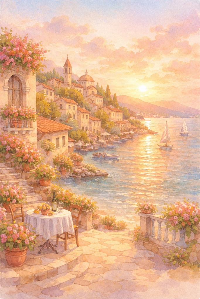 童話風・やさしい風景イラスト5枚セット