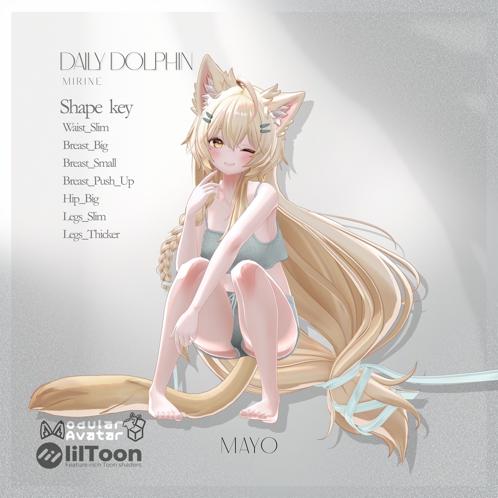 【7アバター対応】 Daily Dolphin 【VRChat】