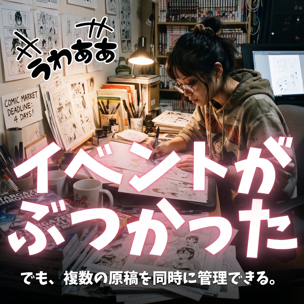 同人誌の進み具合を管理|Notionテンプレート「同人誌 締切管理」