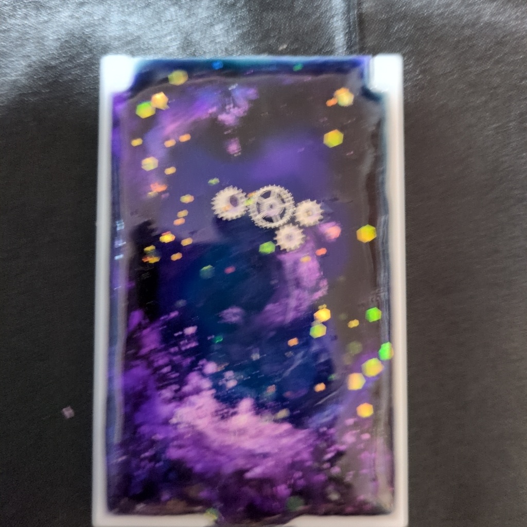 手鏡に映る夜桜