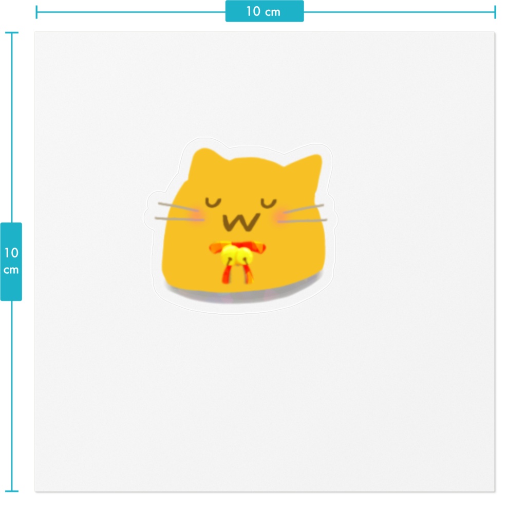 blobcatuwuribbonステッカー