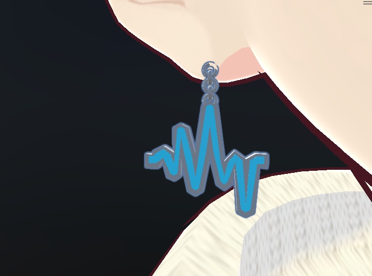【VRC想定】イヤアクセサリー「イコラリング」 (PhysBone設定済)