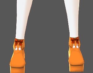 基本色無料『VRoid&セシル変身』リボンシューズ