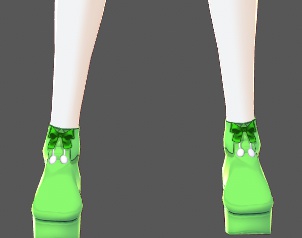 基本色無料『VRoid&セシル変身』リボンシューズ