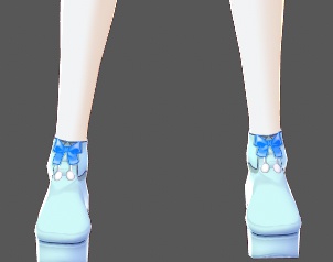 基本色無料『VRoid&セシル変身』リボンシューズ