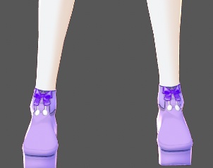 基本色無料『VRoid&セシル変身』リボンシューズ