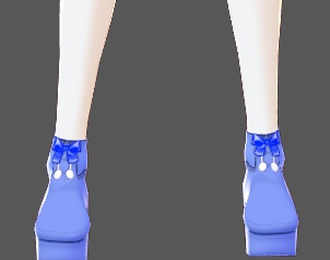 基本色無料『VRoid&セシル変身』リボンシューズ