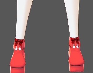 基本色無料『VRoid&セシル変身』リボンシューズ