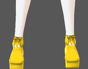 基本色無料『VRoid&セシル変身』リボンシューズ