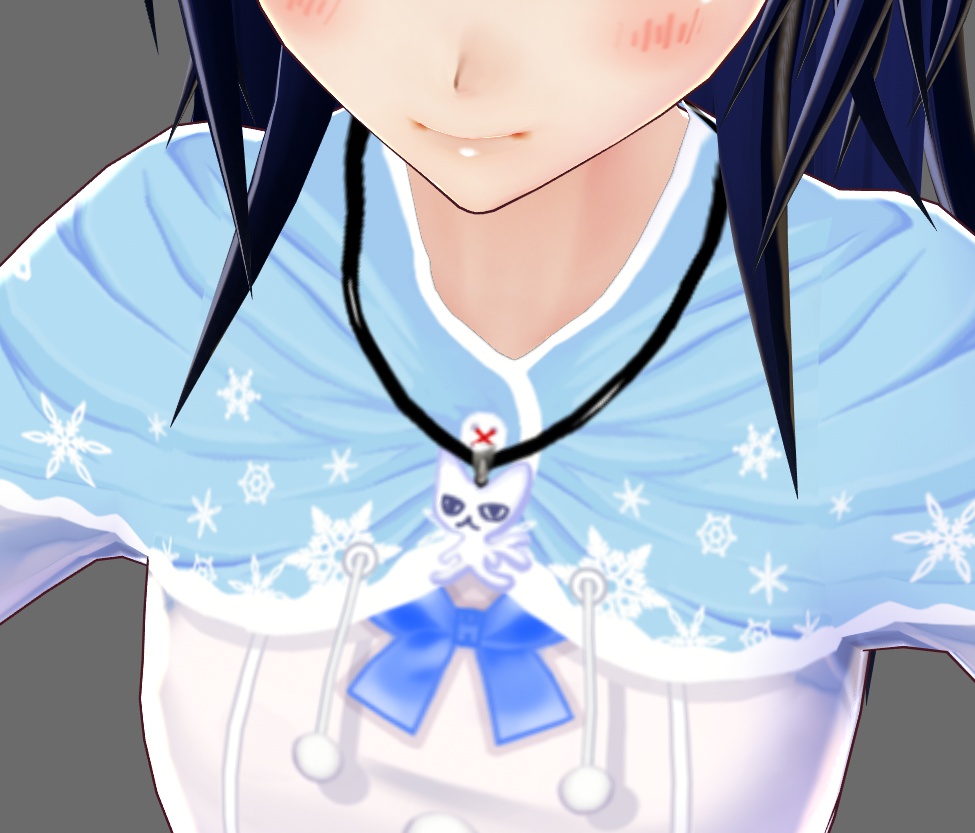 (無料)ねこネックレス黒白(デザイン違い2種同封)