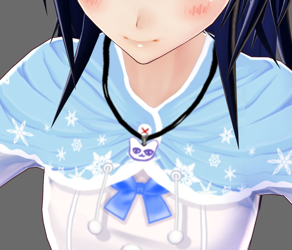 (無料)ねこネックレス黒白(デザイン違い2種同封)