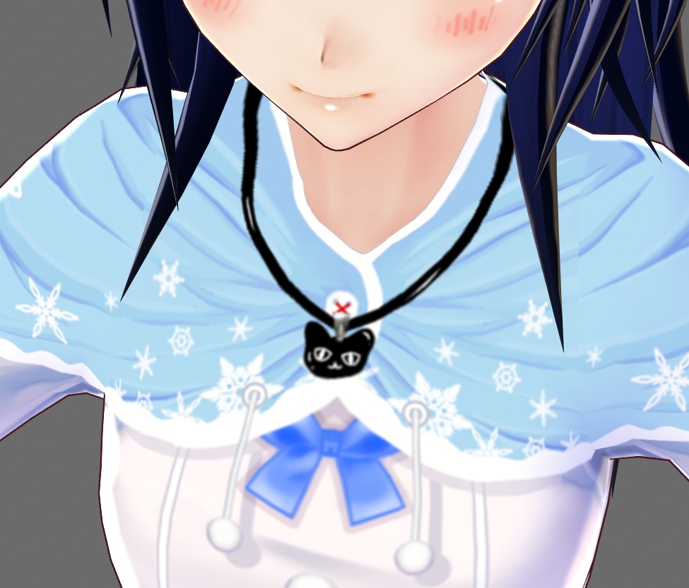(無料)ねこネックレス黒白(デザイン違い2種同封)