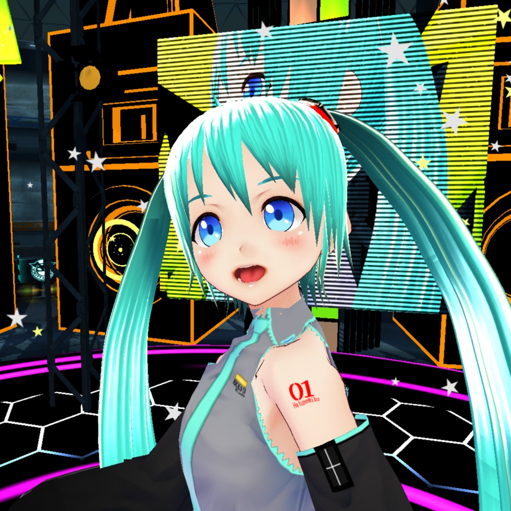 無料配布【VRoid&セシル変身】犬子式 初音ミク衣装