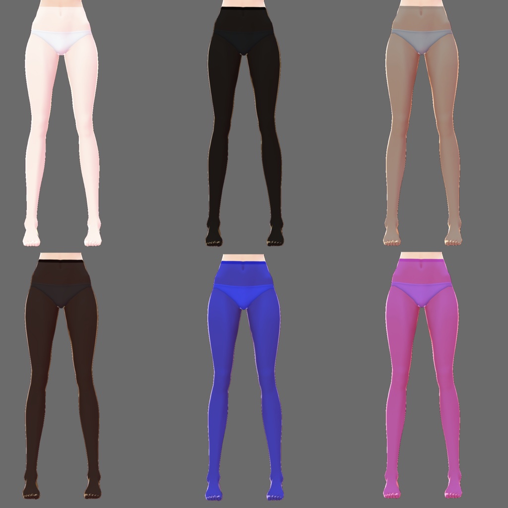 犬子屋【カラータイツ(超お得12色セット)】VRoid専用テクスチャ