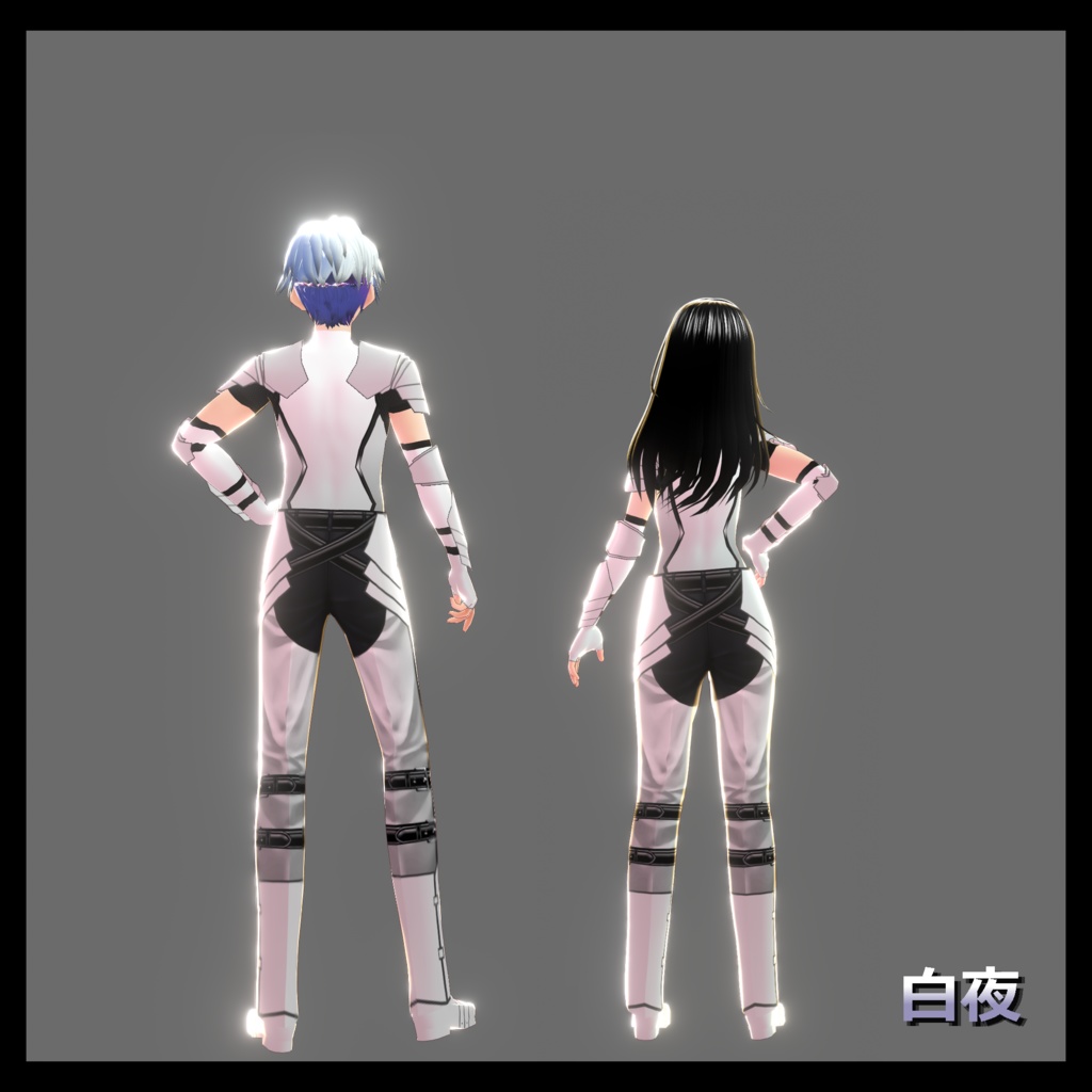 犬子屋【隠密者ノ装具】(闇夜/白夜 2点セット)VRoid専用テクスチャ