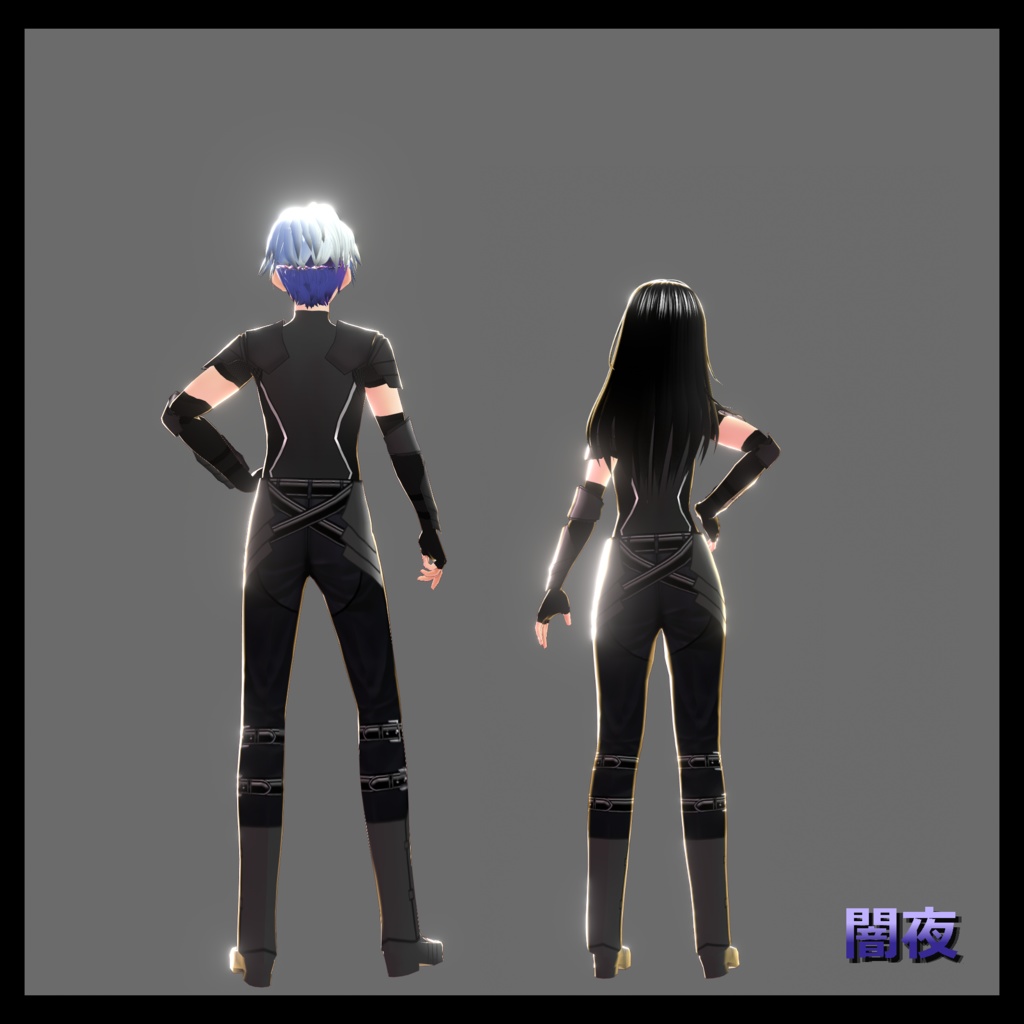 犬子屋【隠密者ノ装具】(闇夜/白夜 2点セット)VRoid専用テクスチャ