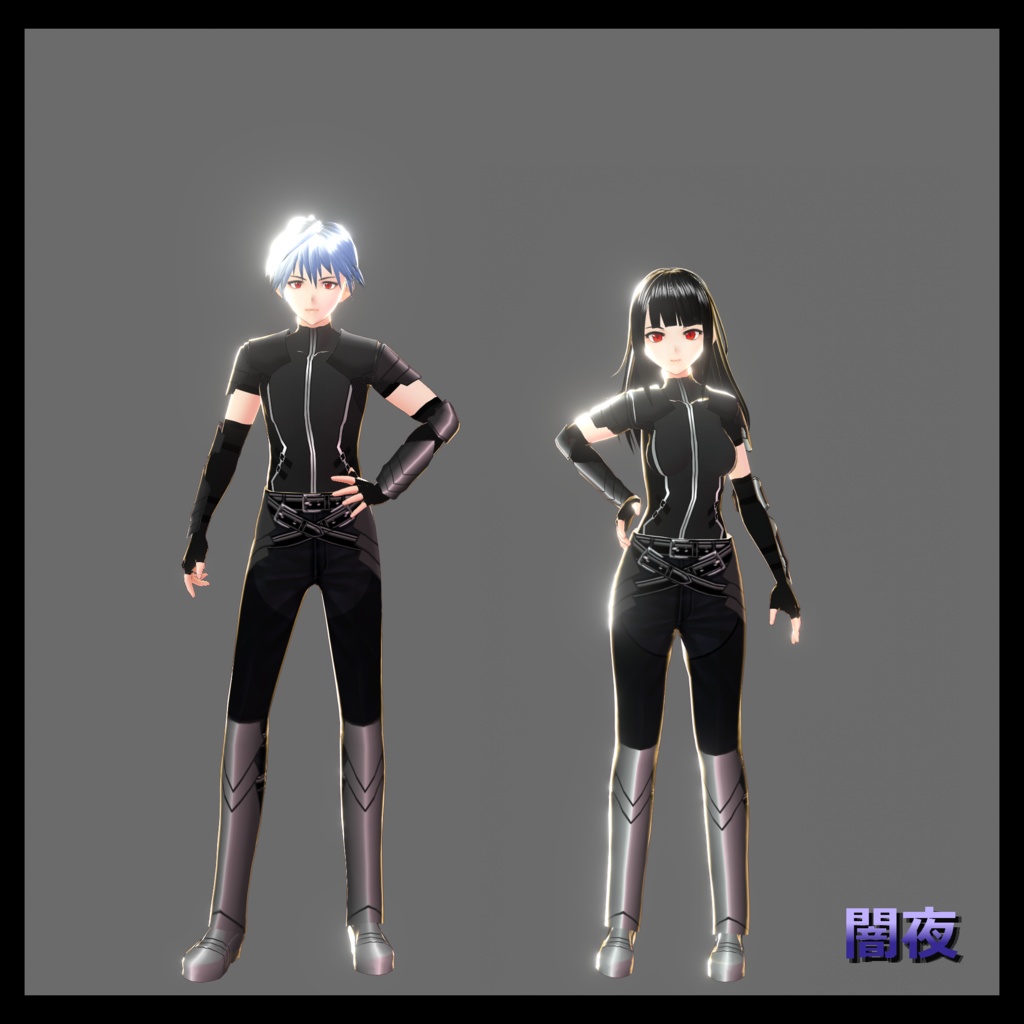 犬子屋【隠密者ノ装具】(闇夜/白夜 2点セット)VRoid専用テクスチャ