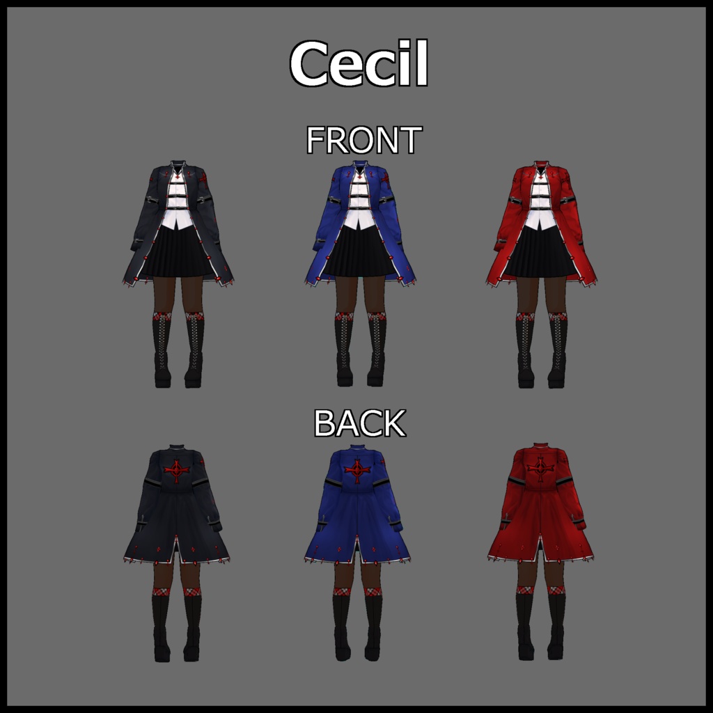 犬子屋【ブラッディクロス】VRoid&セシル変身用