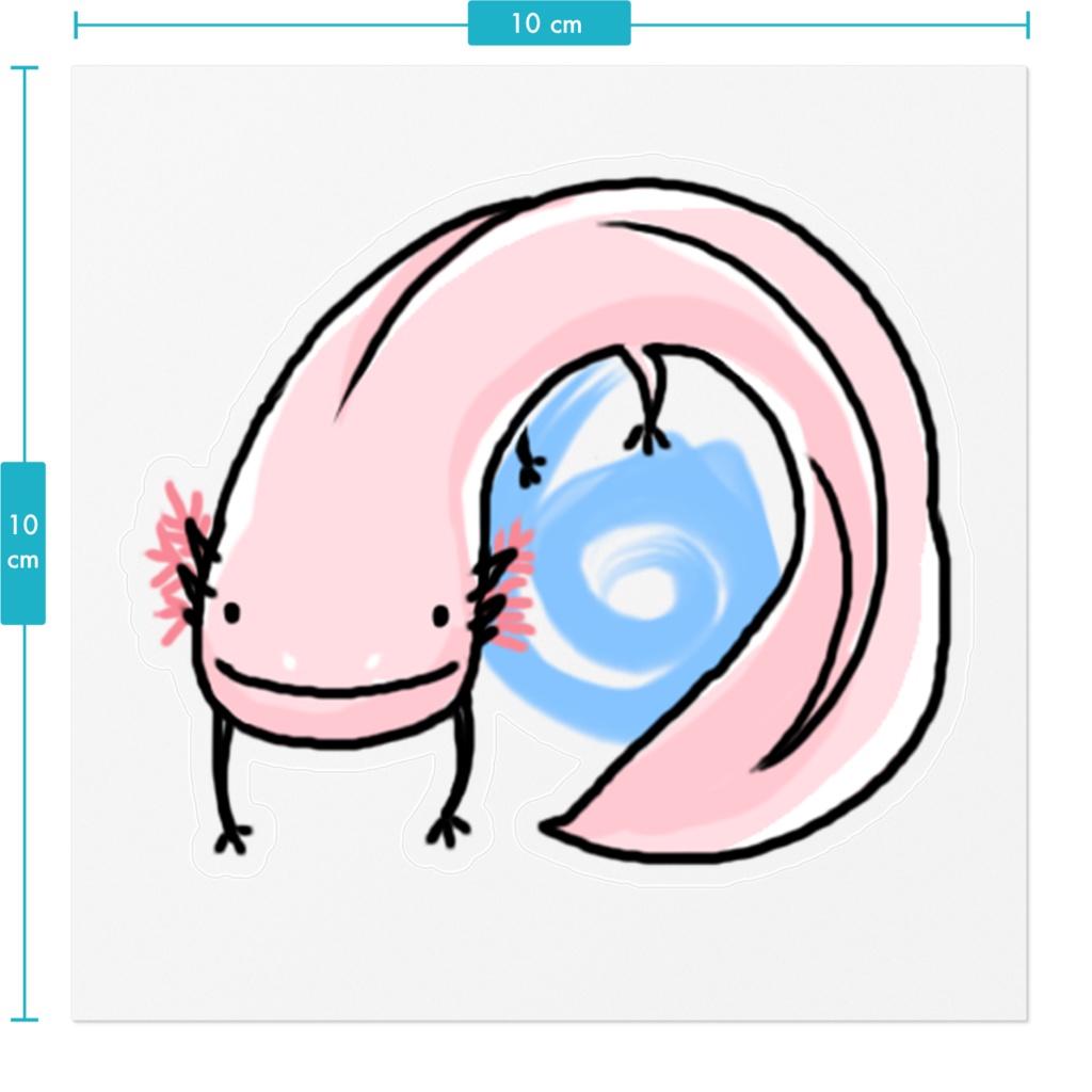 ウーパーステッカー(クリアタイプ)