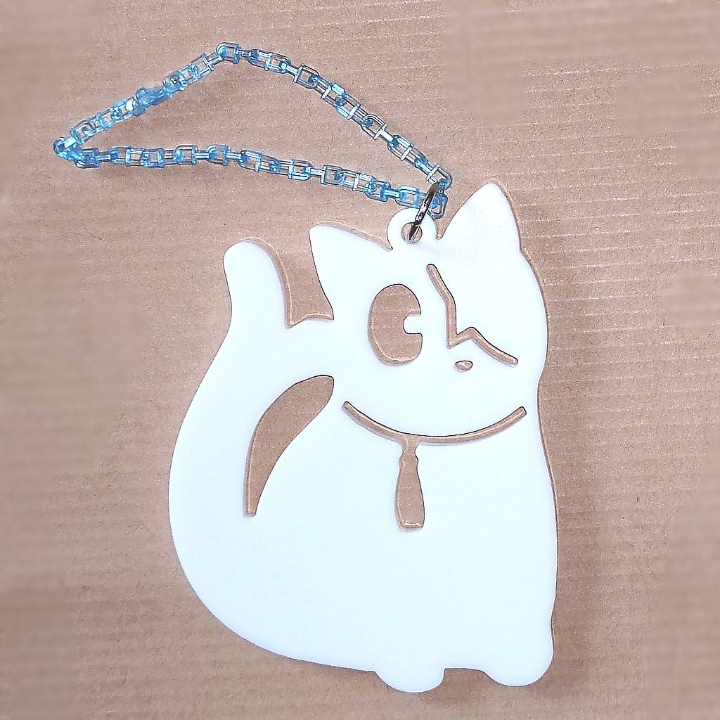 しろねこ父アクリルキーホルダー
