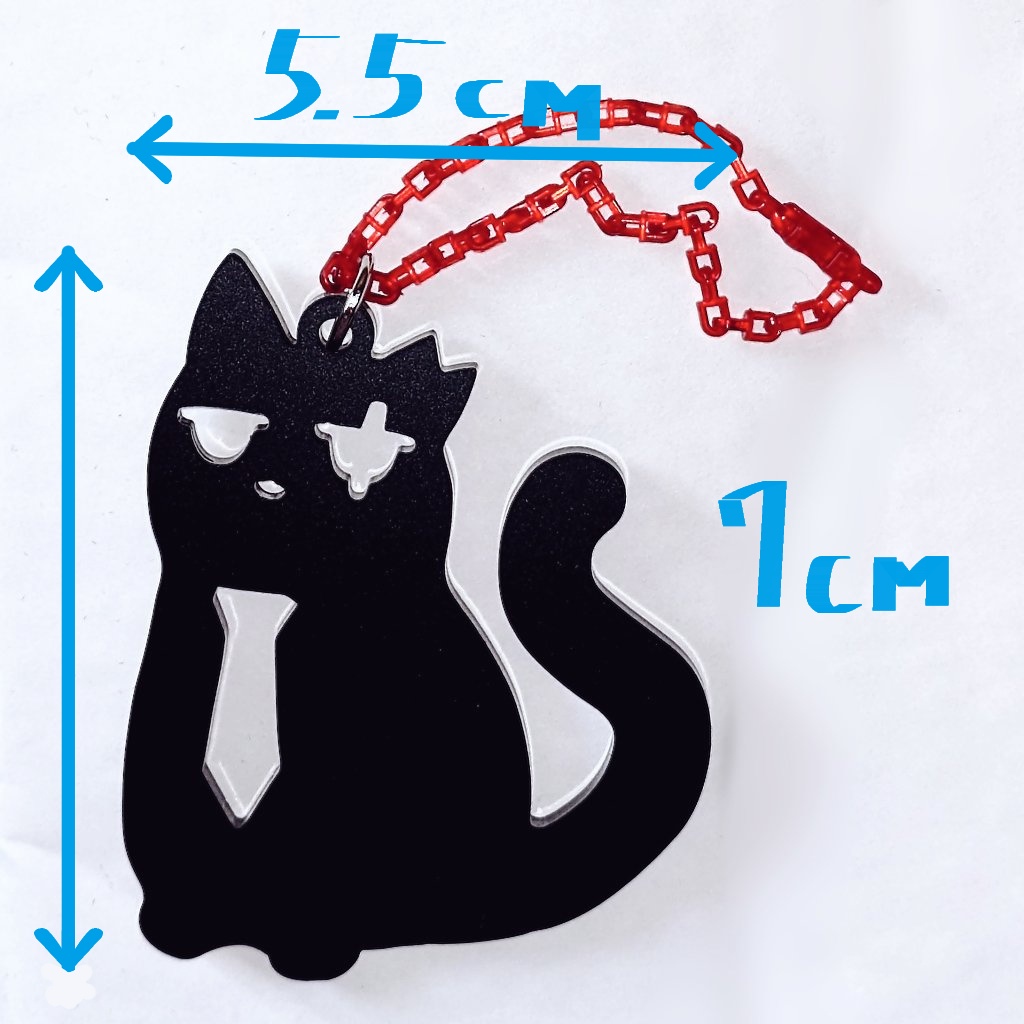 くろねこ水アクリルキーホルダー