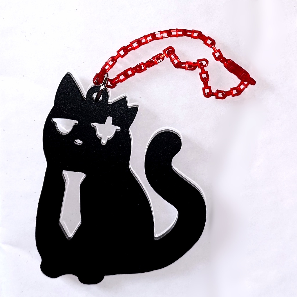 くろねこ水アクリルキーホルダー