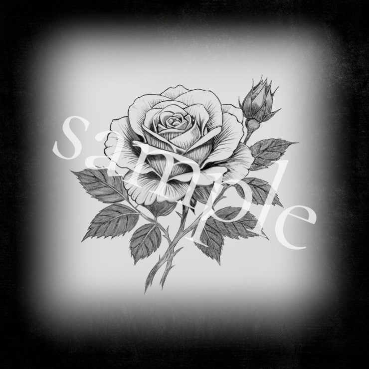 ~5/3日まで限定無料【VRChat向け】🤍🖤モノクロ薔薇タトゥーシール🖤🤍