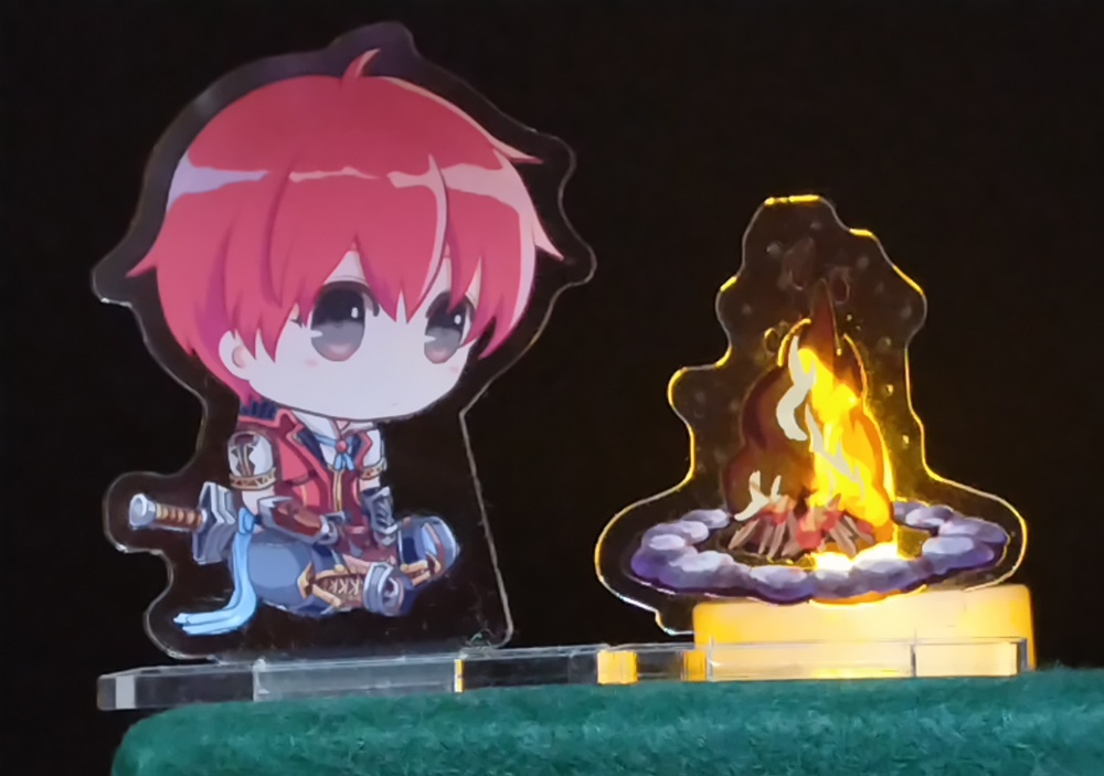 ガチキャン ジオラマアクスタセット（イース8アドル＆焚き火）