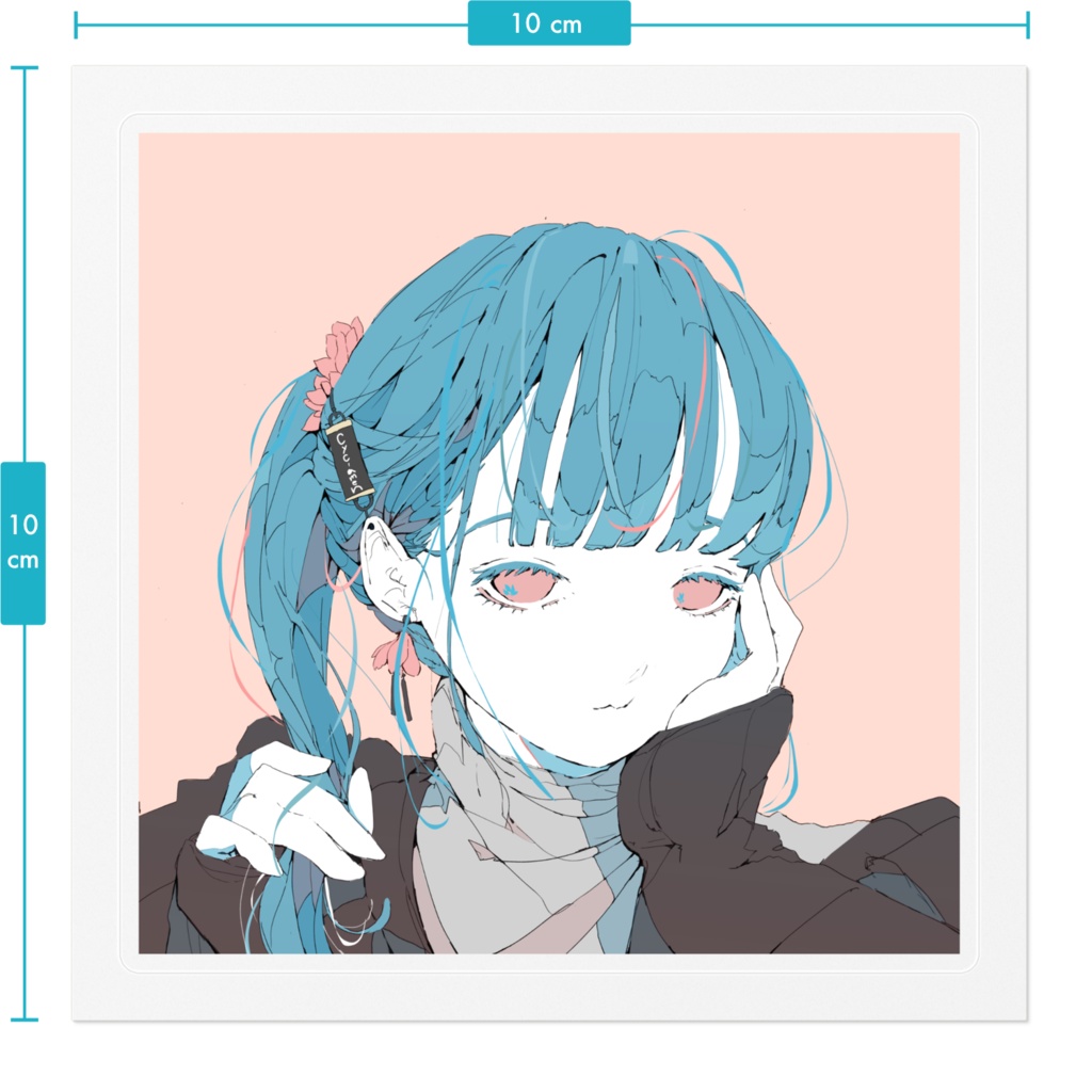 シクラメン・ポニーテール。冬花ステッカー