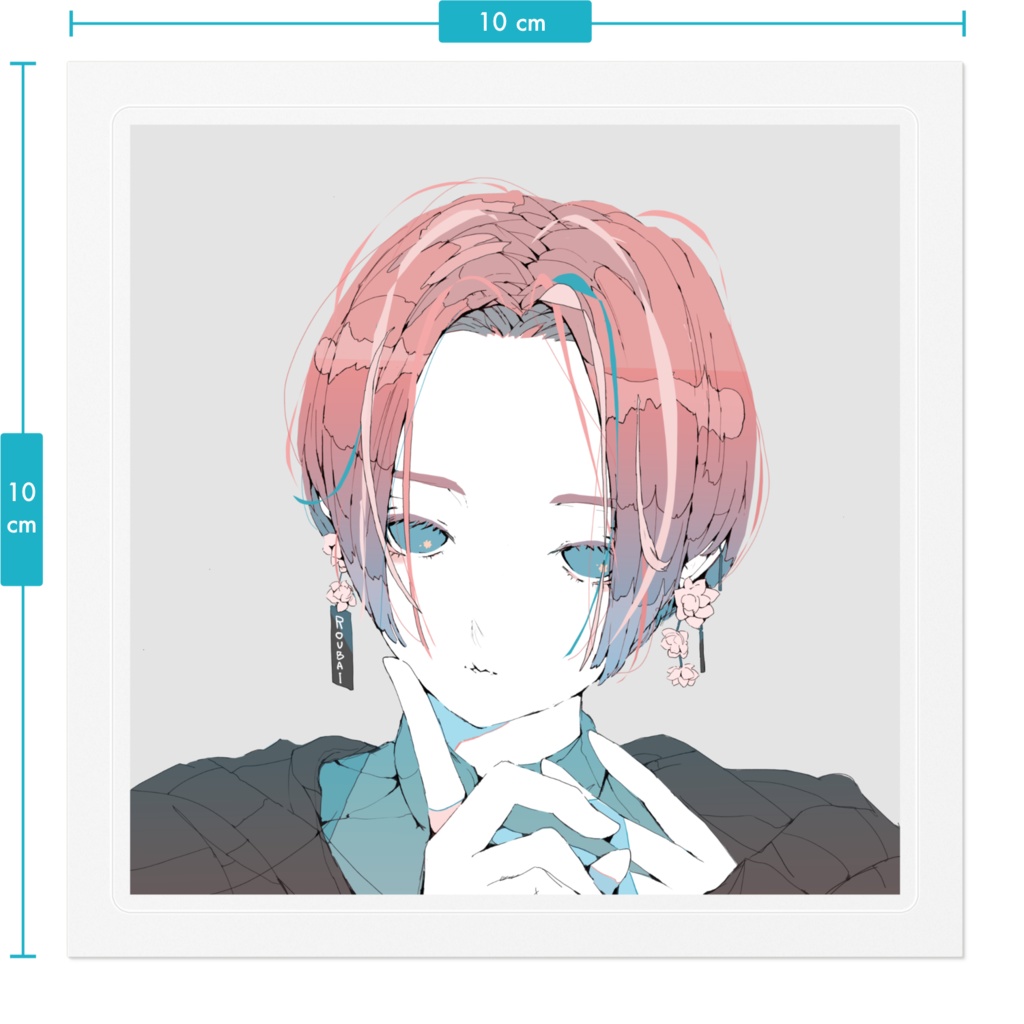 蝋梅センターパート。冬花ステッカー
