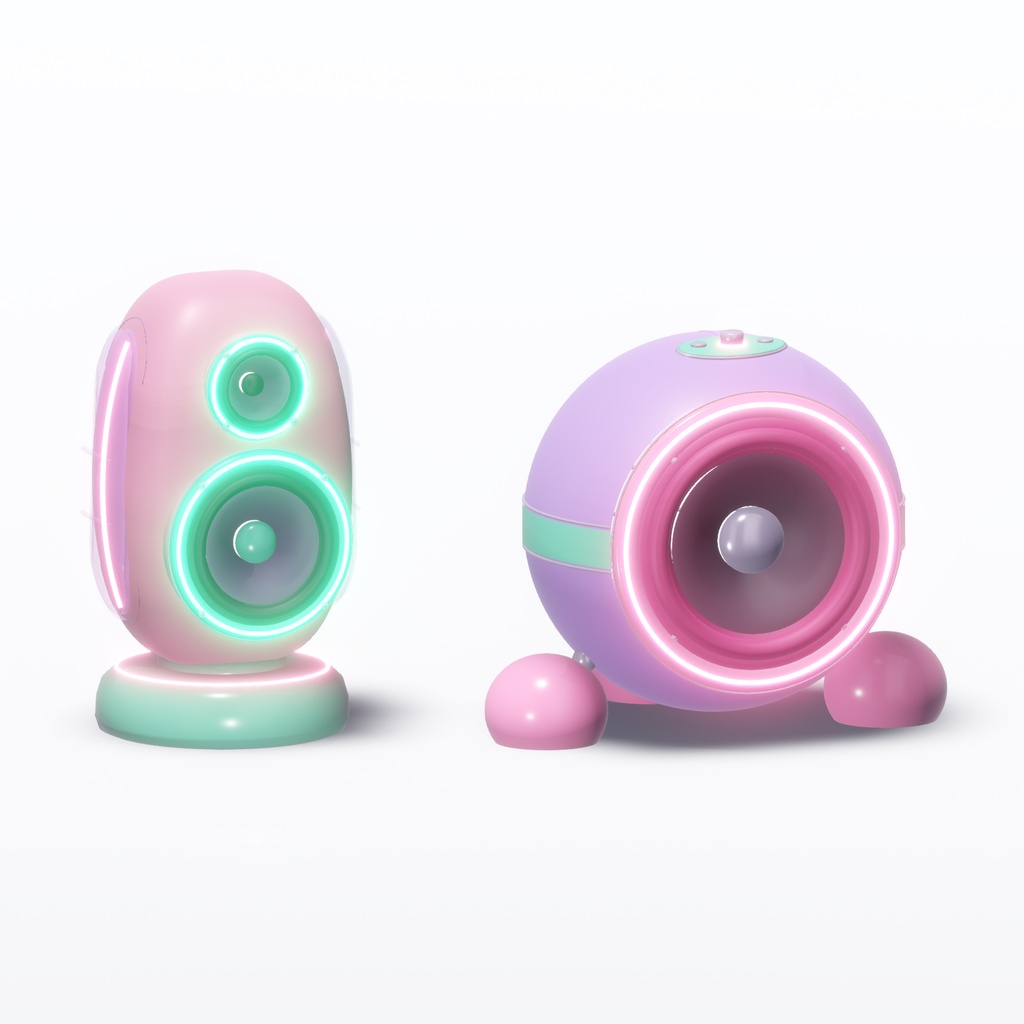 【3Dモデル / FBX・Unitypackage】キャンディポップスピーカー