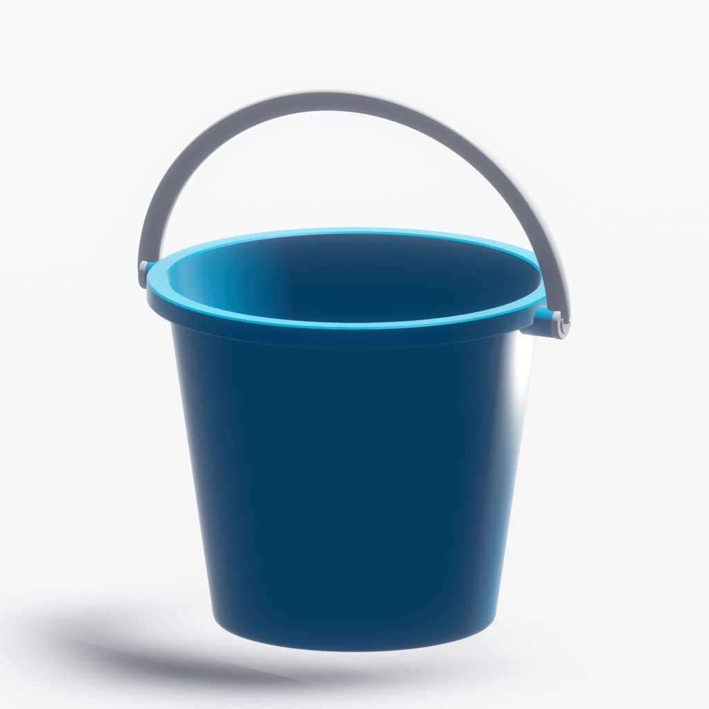【3Dモデル / FBX・Unitypackage】プラスチックバケツ