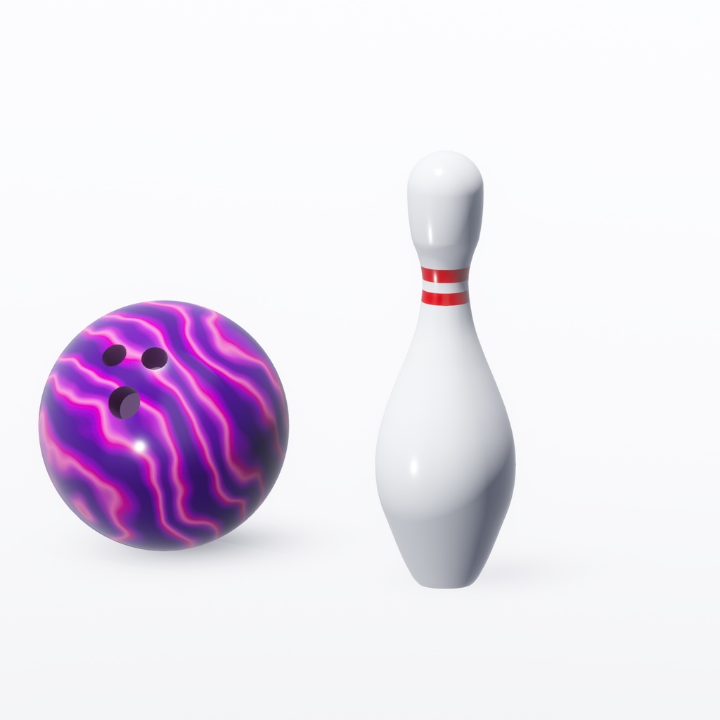 【3Dモデル / FBX・Unitypackage】ボウリングセット